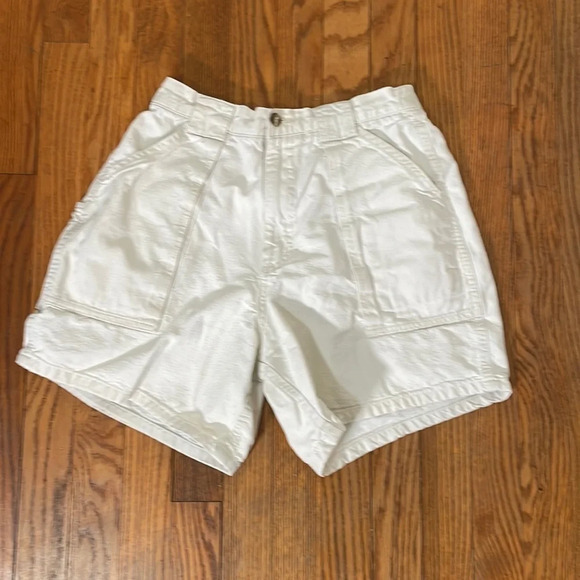 Vintage Hook & Tackle beer can utility cargo pocket khaki shorts women’s 24/ XXS - Picture 1 of 8